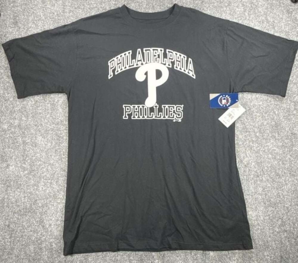 Logo Athletic Philadelphia Phillies MLB Black Arch Logo T-Shirt XLT NWT
